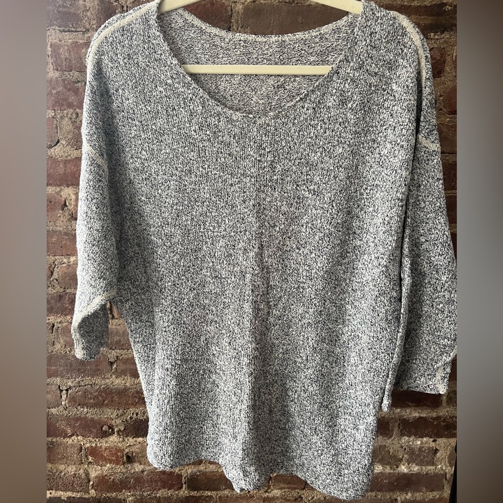 American Apparel Heathered Gray Cotton Crew Neck Sweater